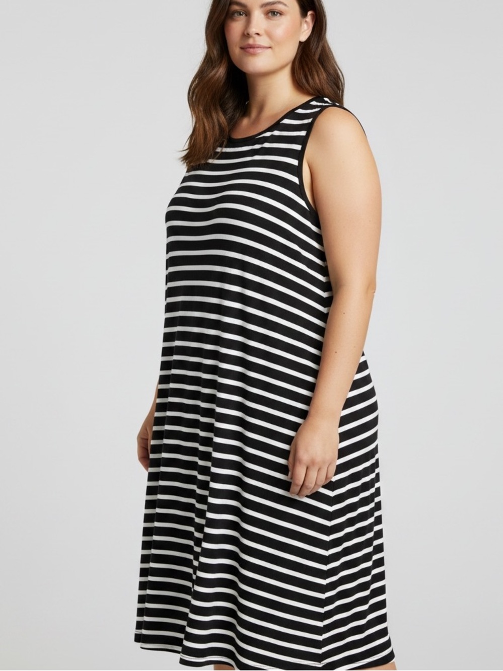 Ralph‎ Lauren Black & White Striped dress 2X